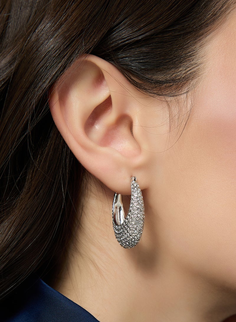 Ella Limited Edition Diamonte Rhinestone Embellished Hoop Earrings - Image 4